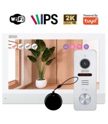 Комплект Wi-Fi домофона 7 дюймов с вызывной панелью SEVEN DP-7579/03Kit White