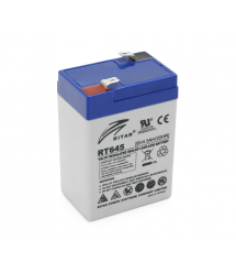 Акумуляторна батарея AGM RITAR RT645, Gray Case, 6V 4.5Ah ( 70х47х99 (105) ) Q40