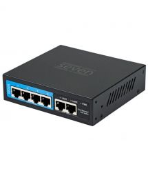 Облачно управляемый 6-портовый PoE-коммутатор SEVEN PS204D-12V (Cloud POE: 4, UP: 2)