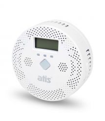 Датчик диму та чадного газу ATIS 400CO з LCD-дисплеєм і підтримкою Tuya Smart