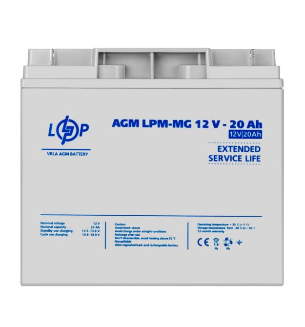 Акумулятор мультигелевий LPM-MG 12V - 20 Ah Уцінка 08.2024