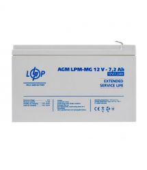 Акумулятор мультигелевий LPM-MG 12V - 7.2 Ah Уцінка 10.2024