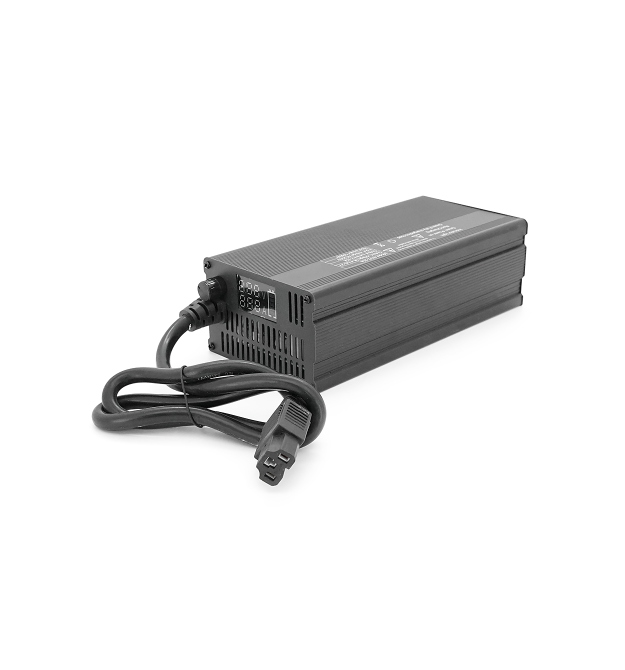 Зарядний пристрій для акумуляторів LiFePO4 48V(58.4V), 16S, 25A, регульований струм, LCD дисплей