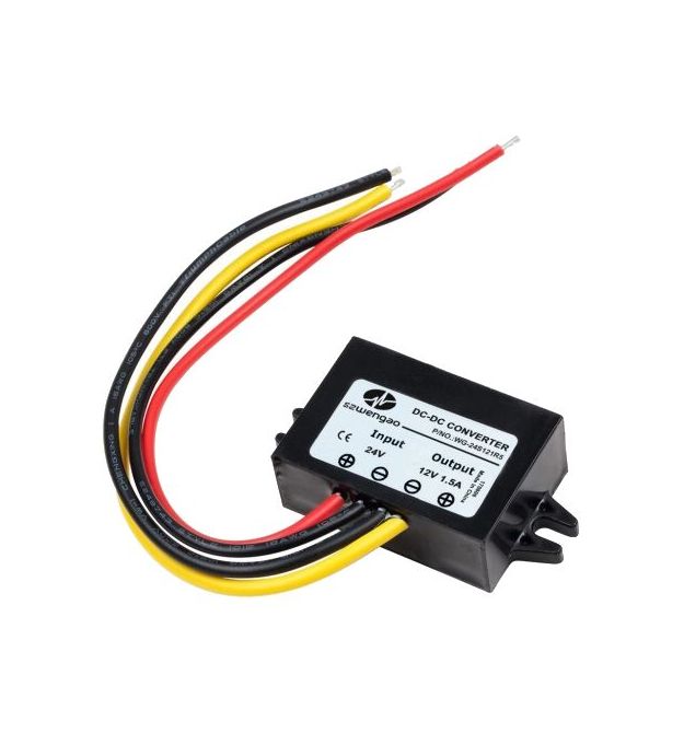 Преобразователь инвертор DC/DC 24V-12V 1.5A, IP67, 18W
