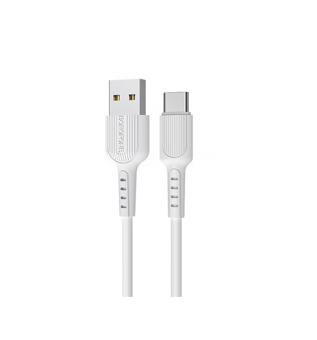 Кабель Borofone BX16, USB-Type-C, 2.4A, довжина 1м, White, BOX
