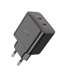 СЗУ HOCO N35, 2xUSB-C, PD45W, Black, Box