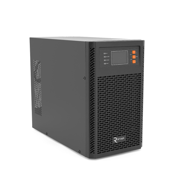 ДБЖ ON-LINE Ritar TOWER PT-3KSLI-LCD, 3000 Вт, 76,8 В постійного струму, 460,8 Вт&ampmiddotгод LiFePo4, розєми Euro *4 шт., 1*US