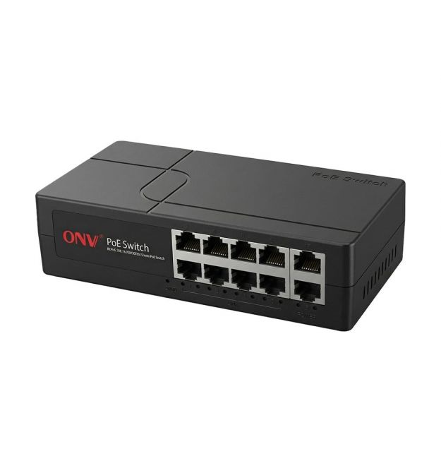 PoE-комутатор некерований 10-портовий ONV ONV-H1108PGBES з 8 портами PoE