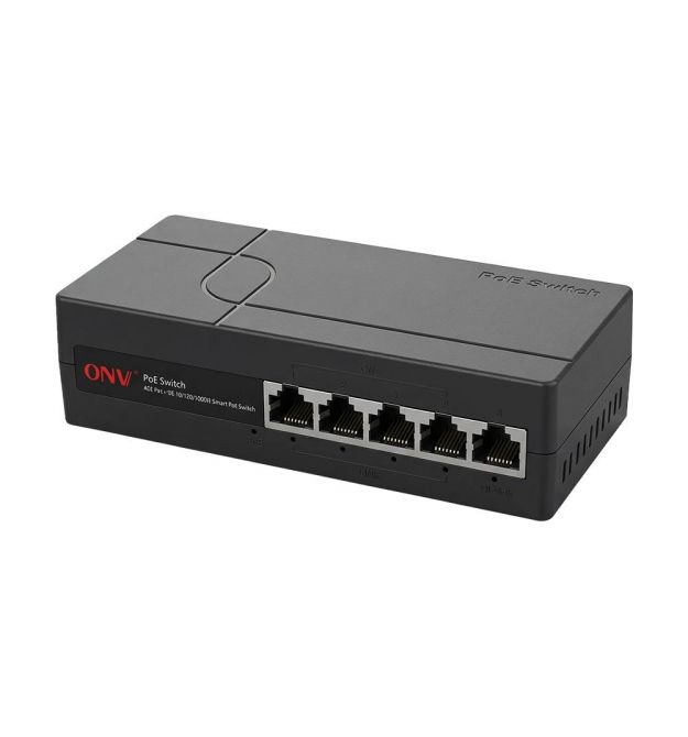 PoE-комутатор некерований 5-портовий ONV ONV-H3054PEBS 4 портами PoE