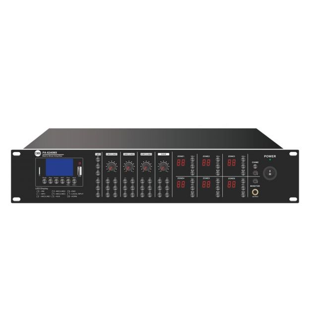 Матричний мікшуючий підсилювач CMX PA-6240MX, 6 зон, 6*240 Вт, 19"
