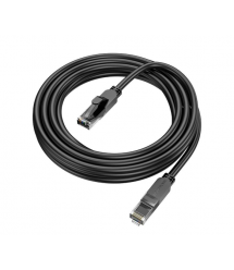 Патч-корд литий Borofone BUS01, UTP, RJ45, Cat.6, 3m, чорний, Cu (мідь)