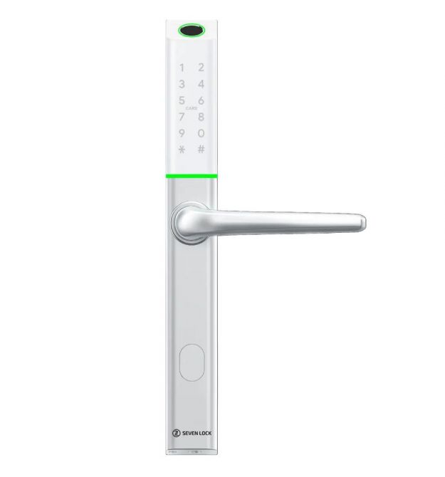 Умный дверной биометрический замок SEVEN LOCK SL-7763BF white