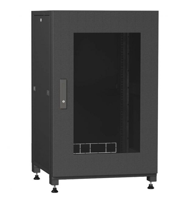 Шкаф телекоммуникационный напольный IPCOM С-18U-06х06-ДC-ПГ-9005