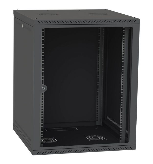 Шкаф серверный IPCOM СН-18U 600х450 стекло RAL9005