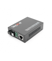 Медіаконвертер Step4Net MC-R-0,1-1SM-1310nm-20-LFP, 1550 WDM одноволоконний Full - Half duplex, SC 20km (0+70C), + блок живлення