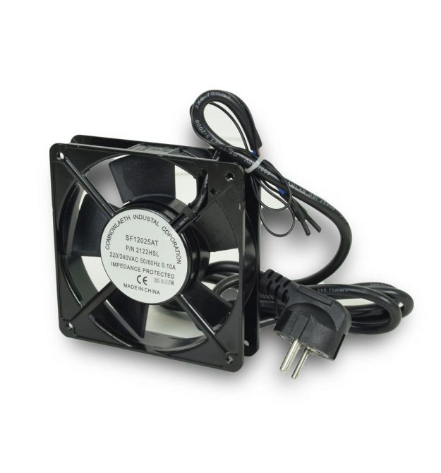 Вентилятор AXON LINK Fan-120-A 120*120, 220В, з кабелем живлення алюмінієвий