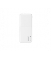 PowerBank XO-PR251 10000mAh Lighted Mobile Power, Input:5V - 2.4A(Type-C,MicroUSB),Output: 5V - 3А(Type-C,2-USB-А), plastic,Whit