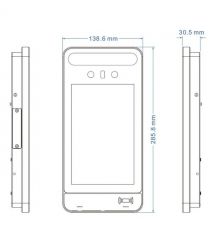 Біометричний термінал контролю доступу 2Mp TVT TD-E2228-IC-TP з розпізнаванням облич і зчитувачем Mifare