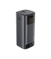 Повербанк 20000mAh Choetech B815 Grey 130W QC3.0 PD3.0 TFT Smart дисплей, вбудований кабель