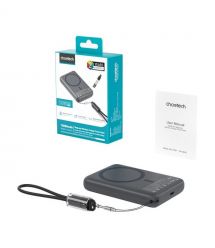 Повербанк 10000mAh Choetech B862 Grey 22.5W QC3.0 PD3.0 бездротова магнітна зарядка MagSafe