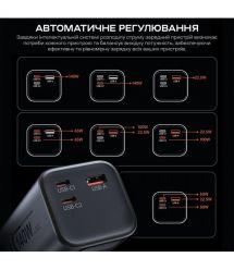 Повербанк 27000mAh Choetech B670 Grey 140W QC3.0 PD3.1 TFT Smart дисплей