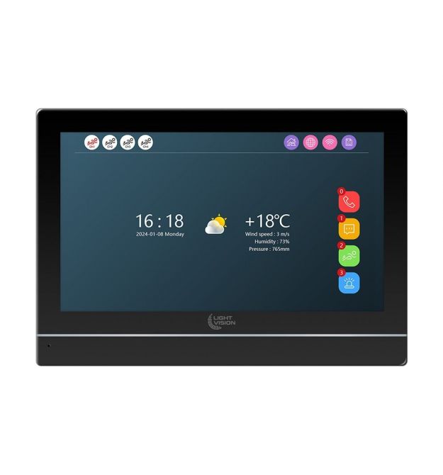 Відеодомофон 7" WiFi Tuya Light Vision MADRID FHD Black