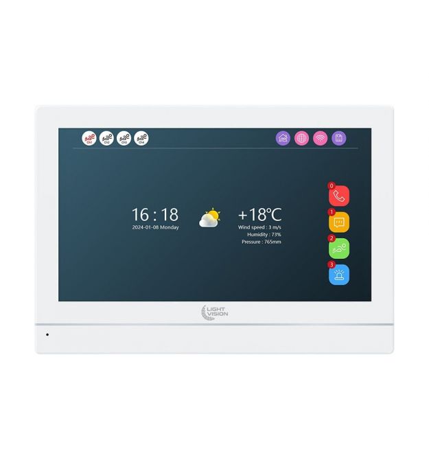 Відеодомофон 7" WiFi Tuya Light Vision MADRID FHD White