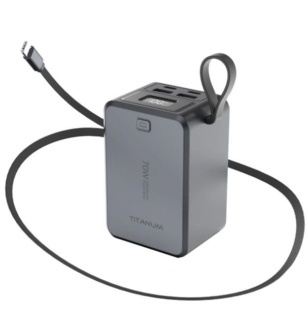 Повербанк TITANUM TPB-WP049 PD70W Grey 20000mAh