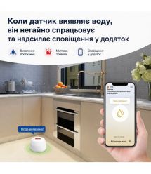 Бездротовий автономний датчик затоплення з WiFi Trinix TRX-WL06(WiFi)