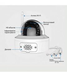 IP-відеокамера з WiFi 8Mp Light Vision VLC-6308DWI(ICSee) f-3.6mm, ІЧ+LED-підсвічування, з мікрофоном