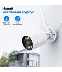 IP-відеокамера з WiFi 2.4-5GHz 5Mp Light Vision VLC-5205WI(CamHi) f-3.6mm, ІЧ+LED-підсвічування, з мікрофоном