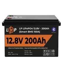 Акумулятор LP LiFePO4 12V (12,8V) - 200 Ah (2560Wh) (Smart BMS 150А) з BT пластик Уцінка