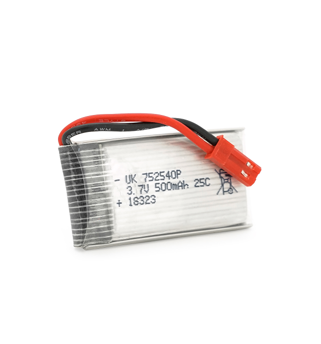 Акумулятор 7,5 * 25 * 40P 25C, 3.7V (500mAh), 2 контакти