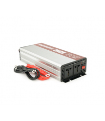 Інвертор напруги YT47941 4000ВА(2400Вт), 12 - 220V, approximated, 1 універсальна розетка, клем + крокодили, Red, Box
