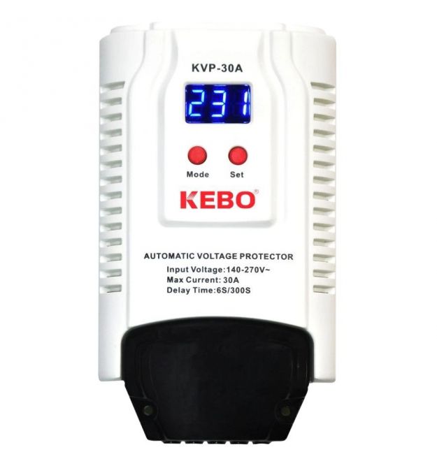 Реле напряжения на DIN-рейке KEBO KVP-30A 2-30A 140-260V