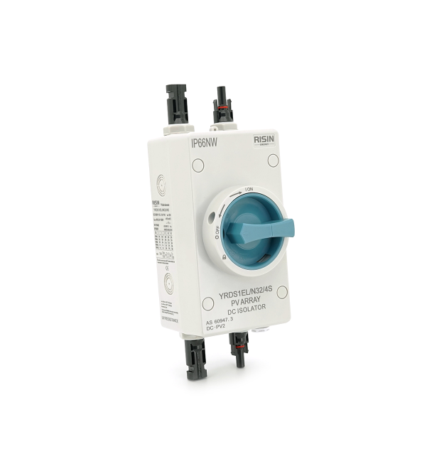 Ручний вимикач Risin, 1000V, 32A, 1St, IP66, вхід верх-низ, Grey
