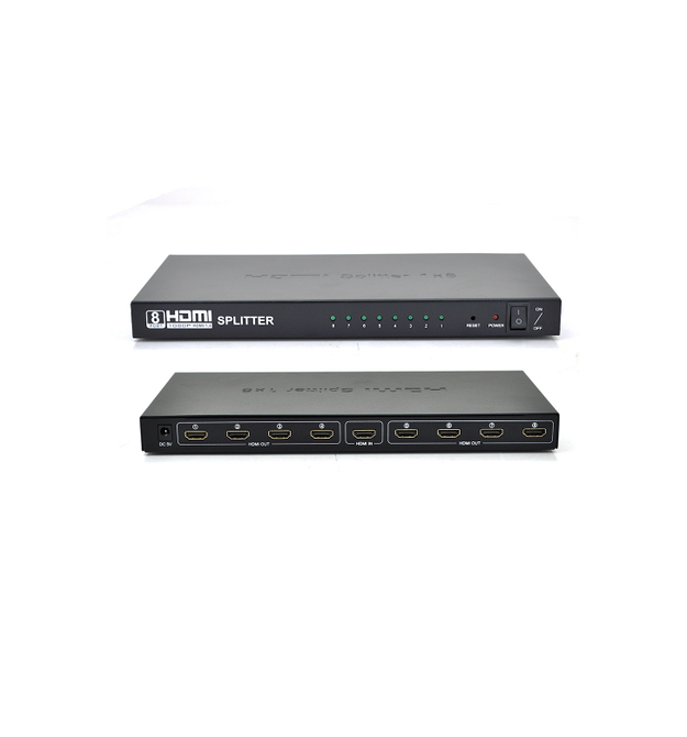 Активный HDMI сплитер 1-8 портов, 4K Х 2K, 1080Р, 1,4 версия, Box