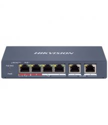 Коммутатор 6 портов управляемый Hikvision DS-3E1106HP-EI