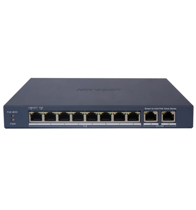Коммутатор 10 портов управляемый Hikvision DS-3E1310P-EI/M PoE