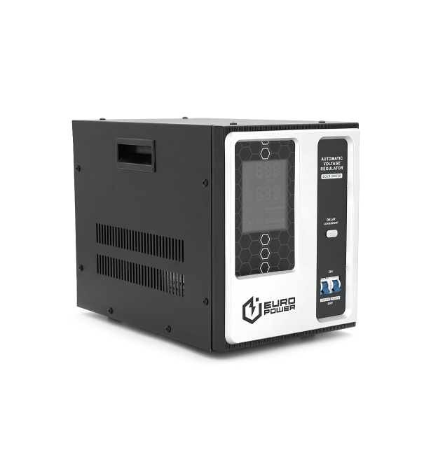Стабилизатор напряжения релейный Europower EQVR-3000VA LCD, 2400W, AC 100V-260V, 50Hz - 60Hz, aluninum, &ample50dB, 4100x270x330