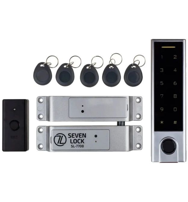 Беспроводной биометрический комплект контроля доступа SEVEN LOCK SL-7708F