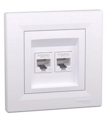 Розетка компьютерная одинарная Schneider Electric Asfora EPH4800121 RJ45 кат.6е UTP