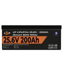 Акумулятор LP LiFePO4 24V (25,6V) - 200 Ah (5120Wh) (Smart BMS 100А) с BT пластик Уцінка