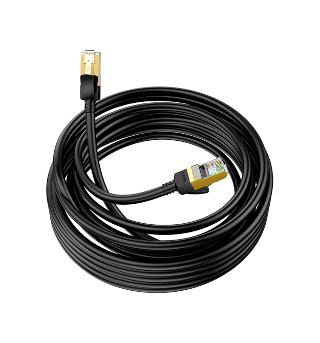 Патч-корд литий HOCO US02, FTP, RJ45, Cat.6, 5,0m, чорний