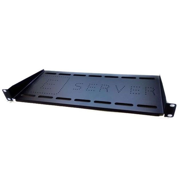 Консольная полка черная EServer 1U 19" 420х200