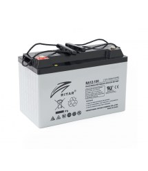 Акумуляторна батарея AGM RITAR RA12-100, Gray Case, 12V 100.0Ah ( 328 х 172 х 215 (220), 30 kg Q1 - 36