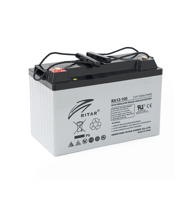 Акумуляторна батарея AGM RITAR RA12-100, Gray Case, 12V 100.0Ah ( 328 х 172 х 215 (220), 30 kg Q1 - 36