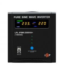 Джерело безперебійного живлення LogicPower LPL-PSW-2500VA+ (1800 Вт) 24 В з правильною синусоїдою
