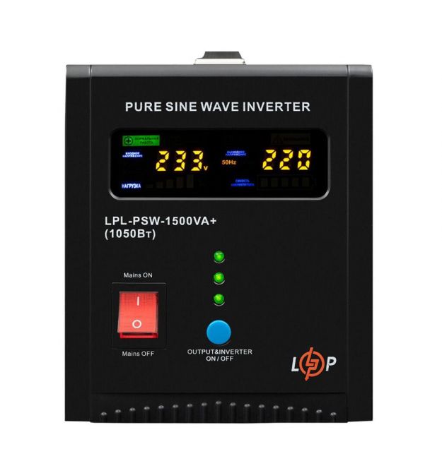 Джерело безперебійного живлення LogicPower LPL-PSW-1500VA+ (1050 Вт) 24 В з правильною синусоїдою