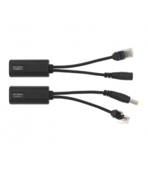 Gigabit POE пасивний інжектор (пара) (non 802.3af) DC9-56V до 2А з портами Ethernet 10 - 100 - 1000Mbps, black